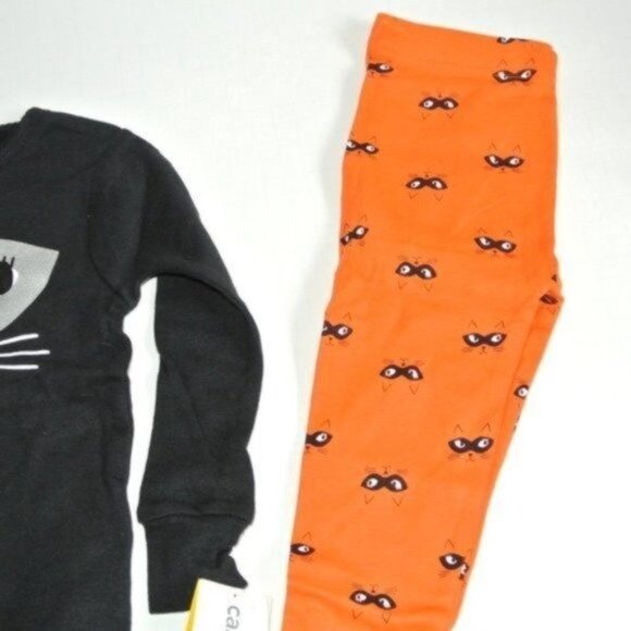 Carter's Girls Halloween Cat Face Pajama Set 24 M - Picture 4 of 4